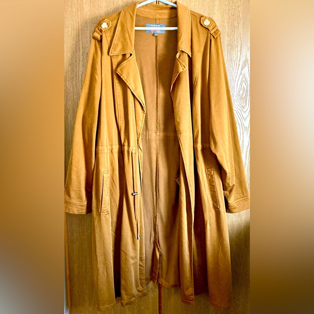 Torrid Tan Trench Coat Classic Tailored Style